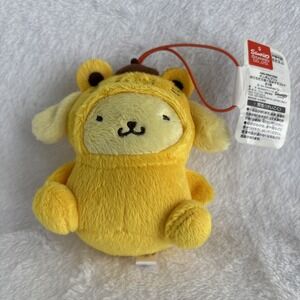 Sanrio Pompompurin Golden Retriever Plush Doll Toy Keychain 4" FURYU Anime Japan